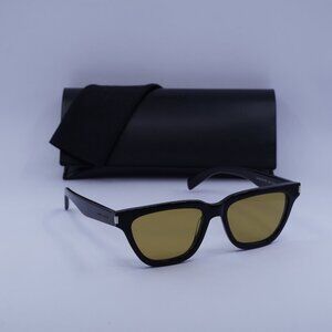 Saint Laurent SL462SULPICE 009 Cat Eye Sunglasses - Black/Yellow